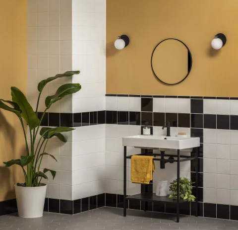The image shown is for inspiration, demonstrating how this tile can be used and styled with other products. Colour may vary from the product chosen.