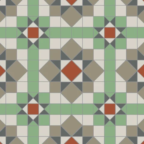 Chatsworth Dover White, Holkham Dune, Spring Green,  Revival Grey & Red