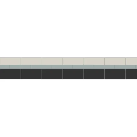 Simple Border 3 Dover White, Grey & Black