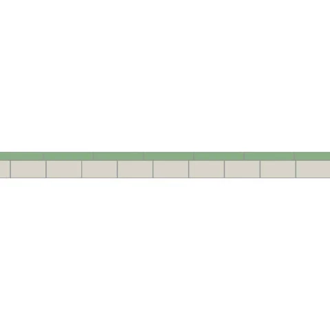 Simple Border 5 Dover White & Spring Green