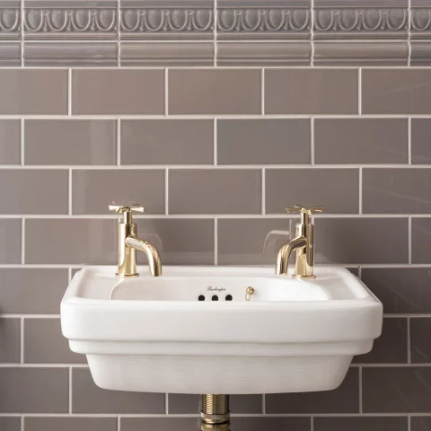 London Stone Egg & Dart Dado and London Stone Albert Dado (above) London Stone Half Tile (below)
