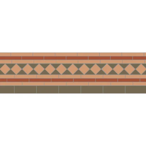 Bronte Red Green and Buff